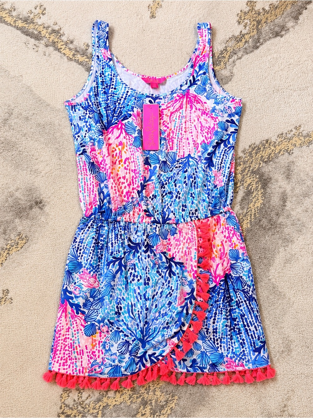 NWT Lilly Pulitzer Jarrett Romper Resort White Sway with Me Sz S
